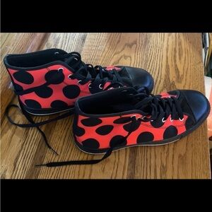 Ladybug canvas high top sneakers